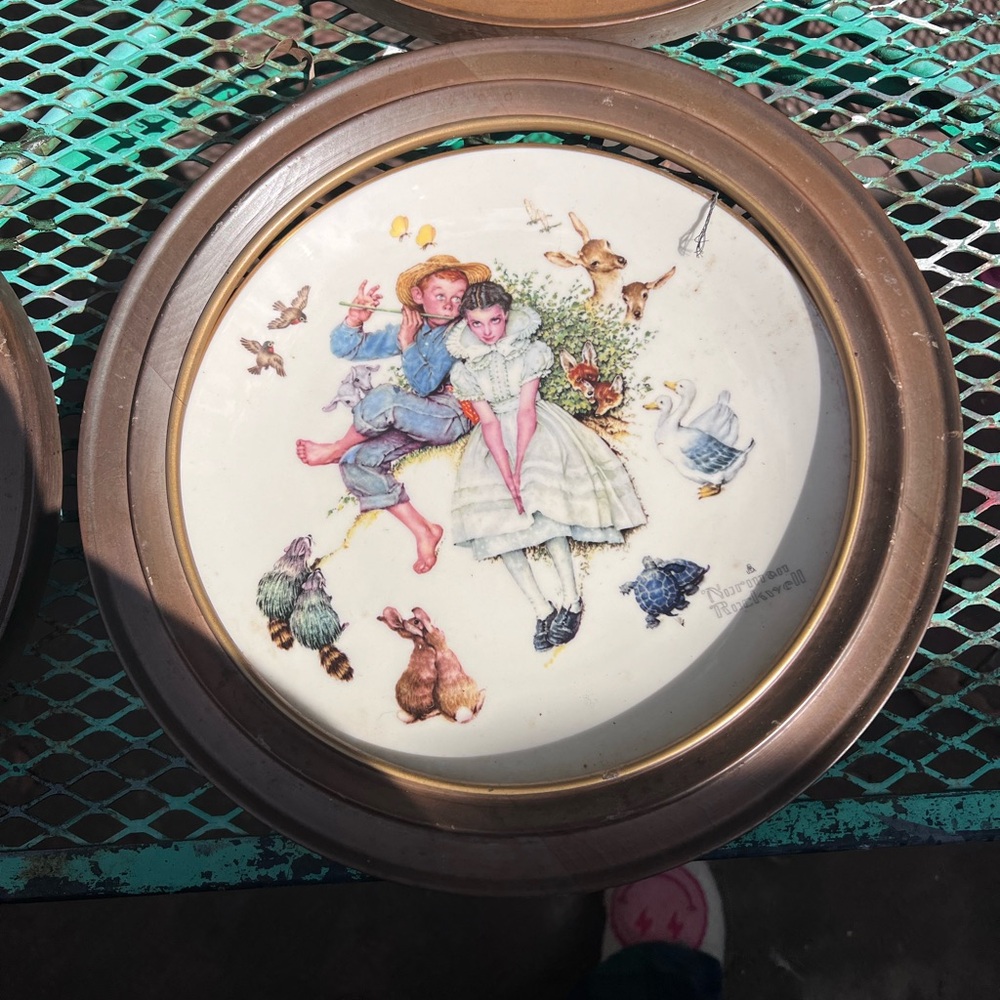 Norman Rockwell collector plates. Set of 4. In great shape!